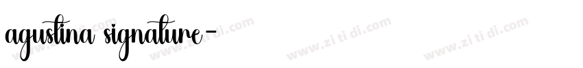 agustina signature字体转换